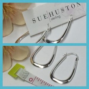 🆕❤️Sterling Silver Teardrop Hoop Earrings